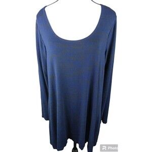 bryn Walker Blue Long Sleeve Dress